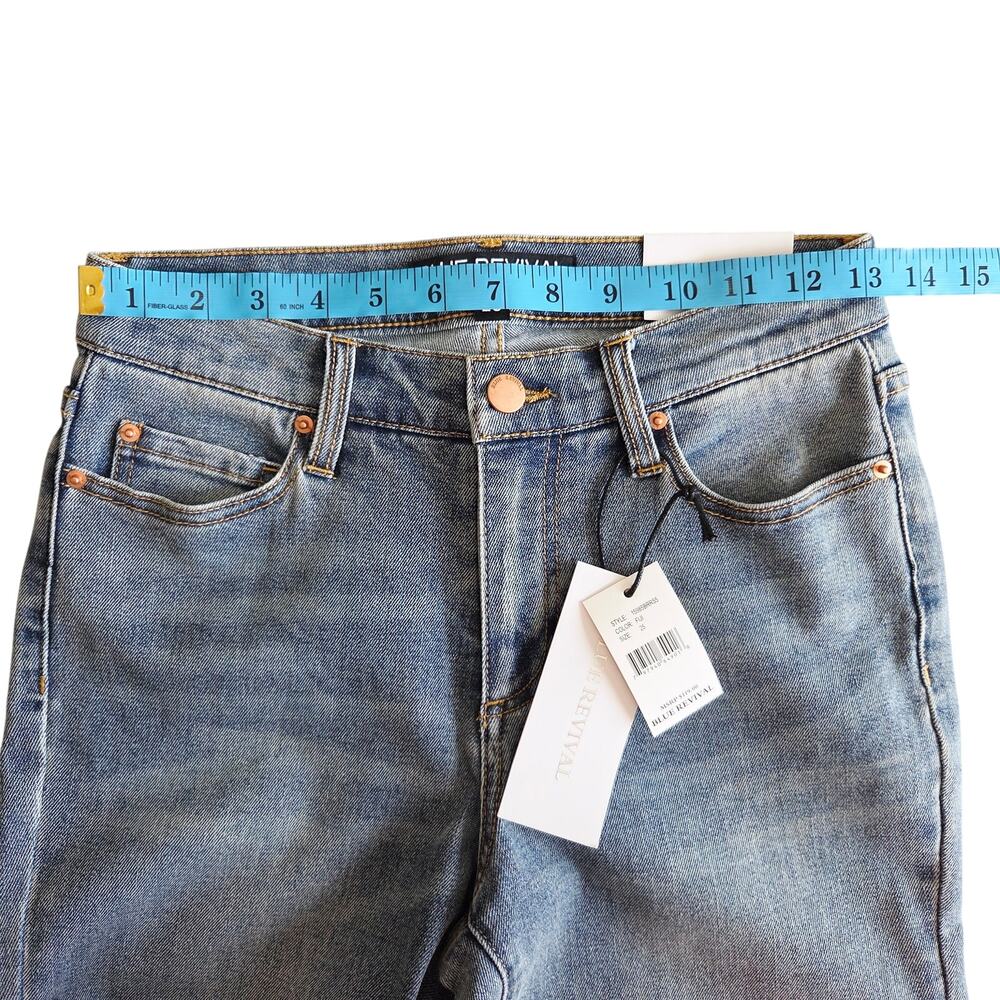 Blue Revival Quinn Mid Rise Straight Leg Ankle Jeans - Size 25 - Picture 8 of 12